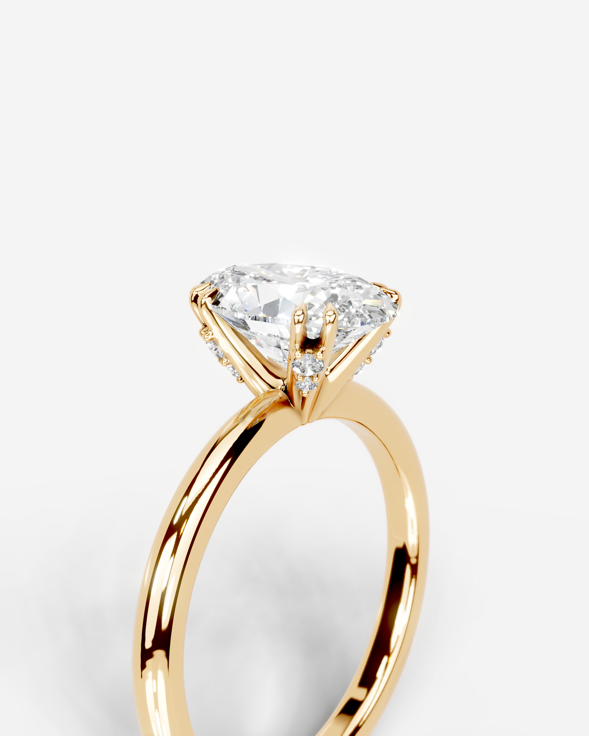 Marquise Solitaire With Tulip Prongs Lab Grown Diamond Engagement Ring