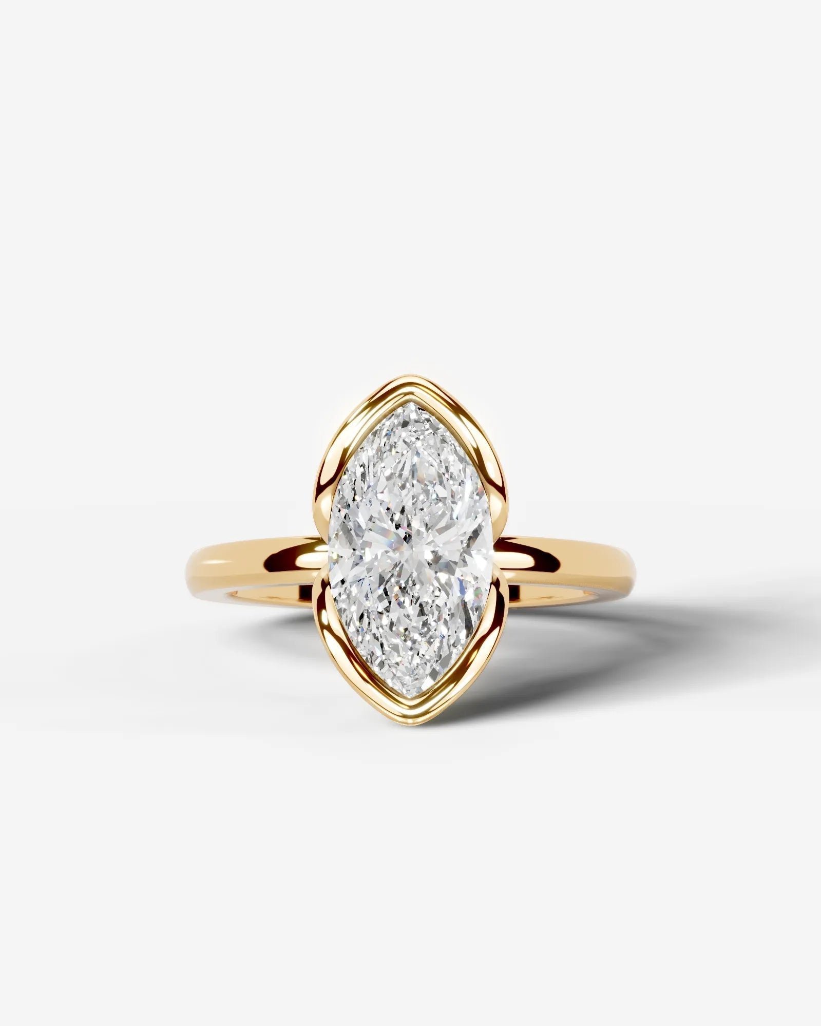 Marquise Solitaire With Tulip Prongs Lab Grown Diamond Engagement Ring