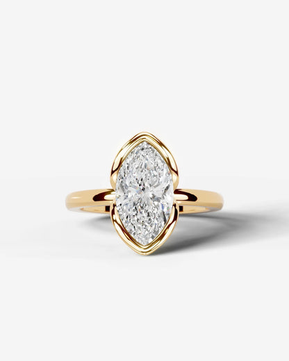 Marquise Solitaire With Tulip Prongs Lab Grown Diamond Engagement Ring
