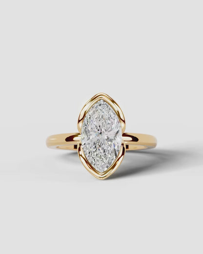 Marquise Solitaire With Tulip Prongs Lab Grown Diamond Engagement Ring