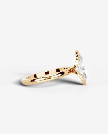 Marquise Solitaire With Tulip Prongs Lab Grown Diamond Engagement Ring