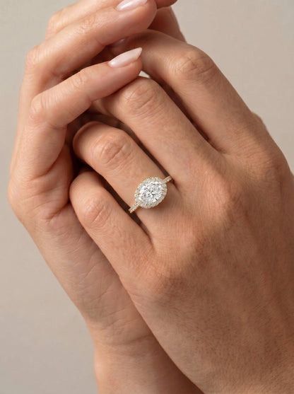 Marquise Solitaire With Tulip Prongs Lab Grown Diamond Engagement Ring