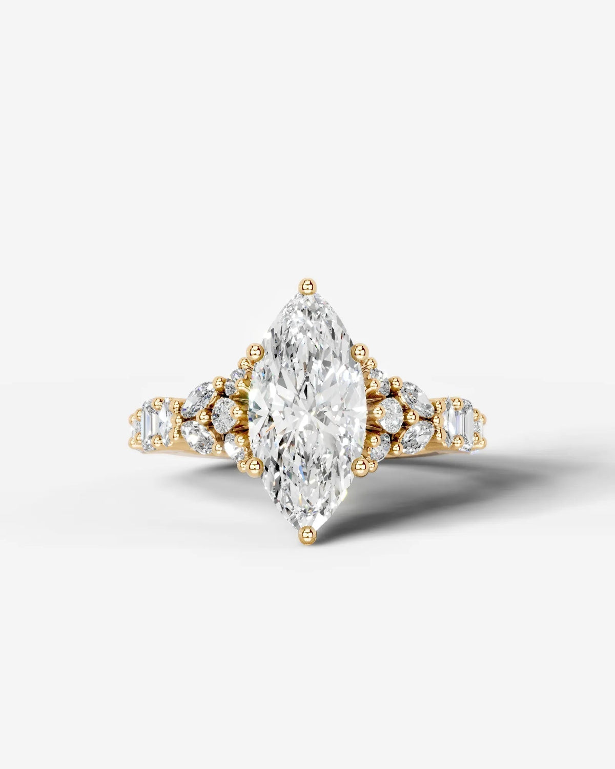 Marquise Solitaire With Tulip Prongs Lab Grown Diamond Engagement Ring