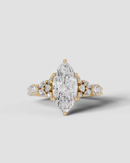 Marquise Solitaire With Tulip Prongs Lab Grown Diamond Engagement Ring
