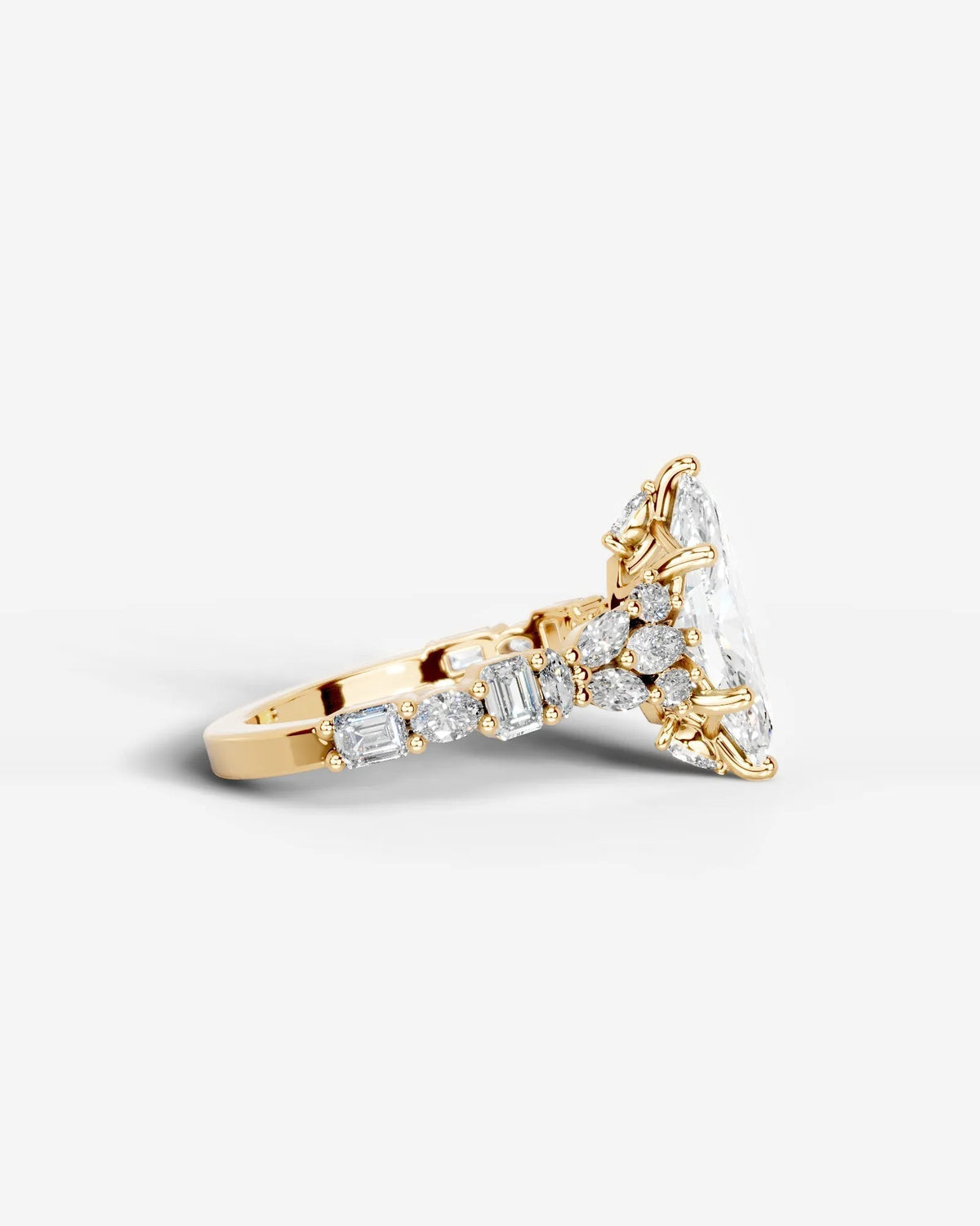 Marquise Solitaire With Tulip Prongs Lab Grown Diamond Engagement Ring