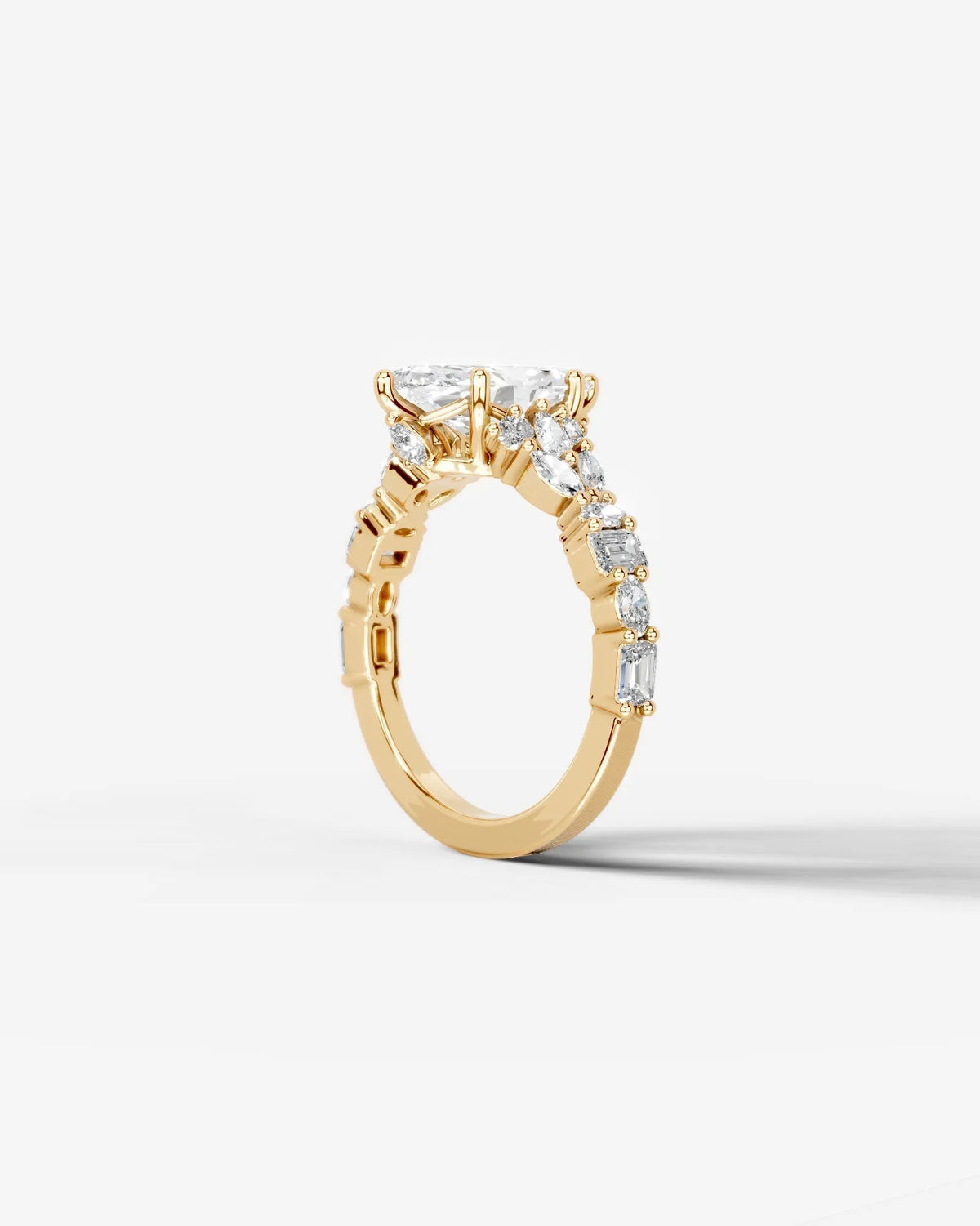 Marquise Solitaire With Tulip Prongs Lab Grown Diamond Engagement Ring