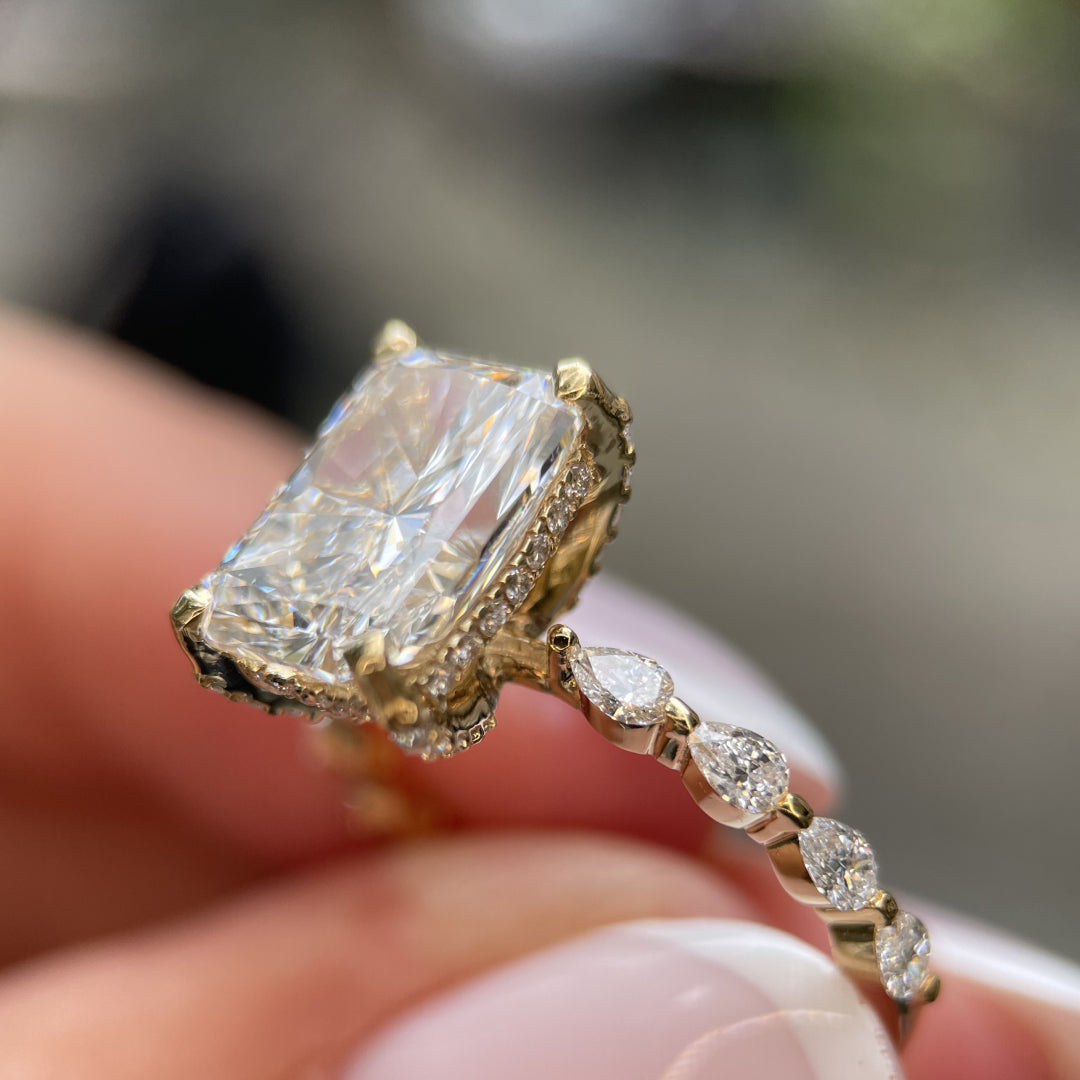 Marquise Solitaire With Tulip Prongs Lab Grown Diamond Engagement Ring