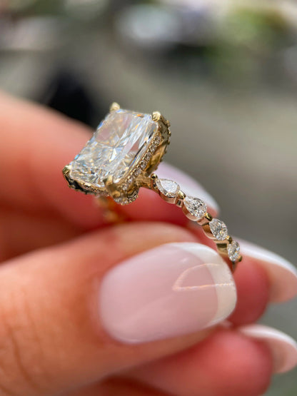 Marquise Solitaire With Tulip Prongs Lab Grown Diamond Engagement Ring