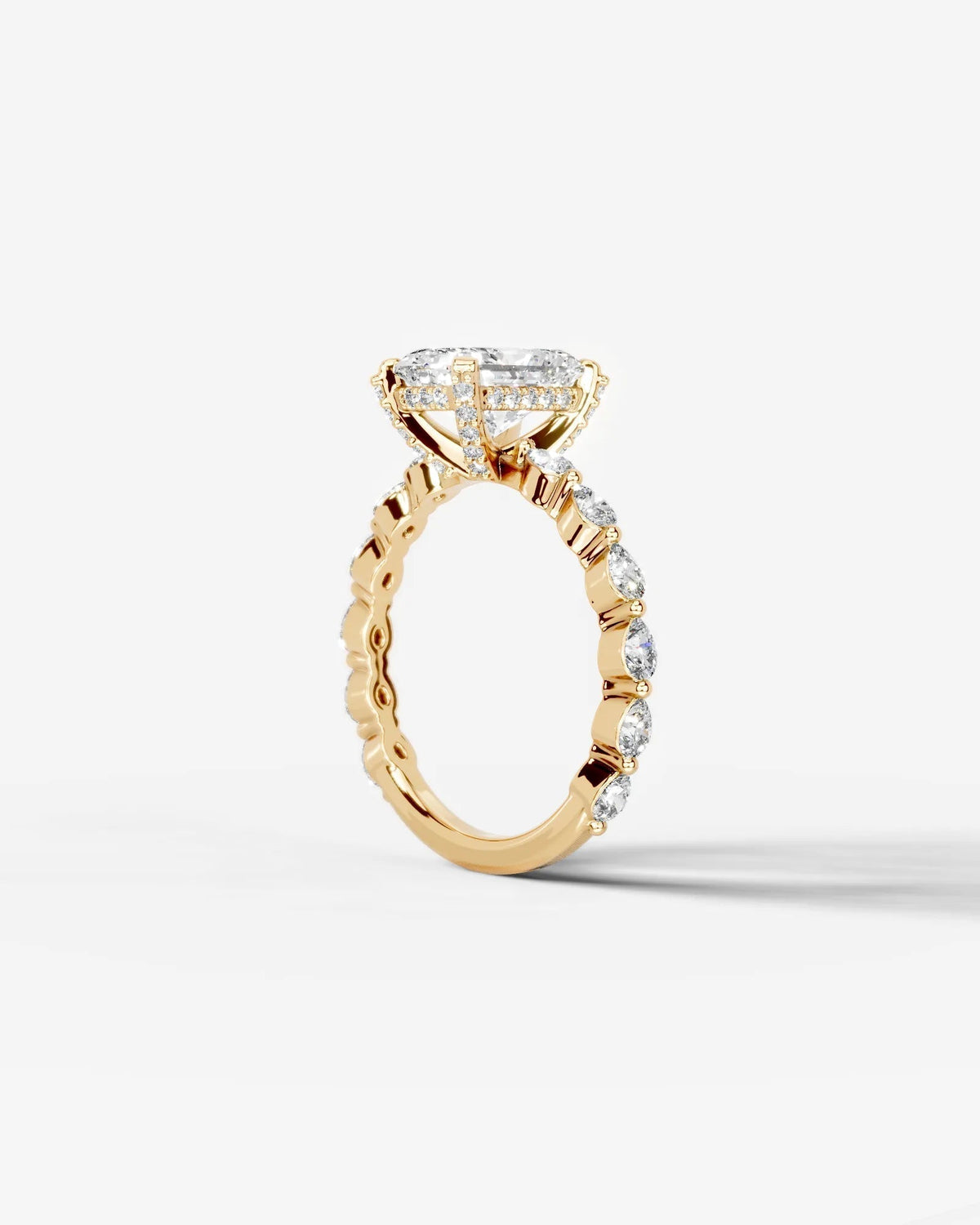 Marquise Solitaire With Tulip Prongs Lab Grown Diamond Engagement Ring