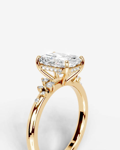 Marquise Solitaire With Tulip Prongs Lab Grown Diamond Engagement Ring