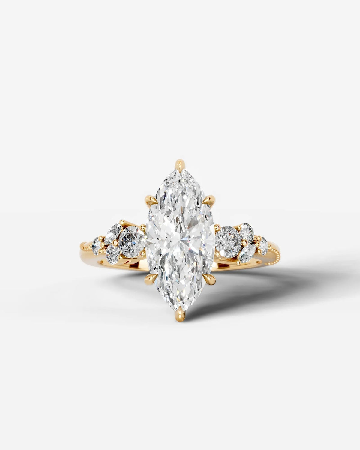 Marquise Solitaire With Tulip Prongs Lab Grown Diamond Engagement Ring