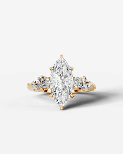 Marquise Solitaire With Tulip Prongs Lab Grown Diamond Engagement Ring