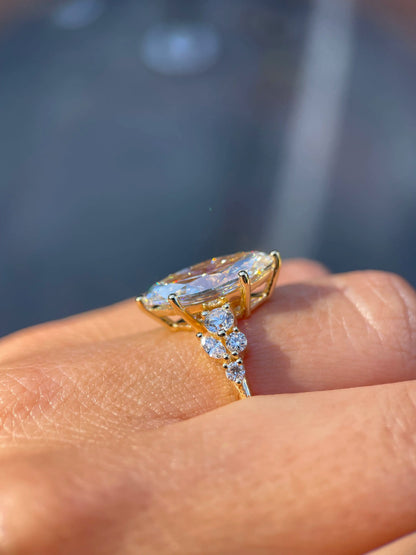 Marquise Solitaire With Tulip Prongs Lab Grown Diamond Engagement Ring