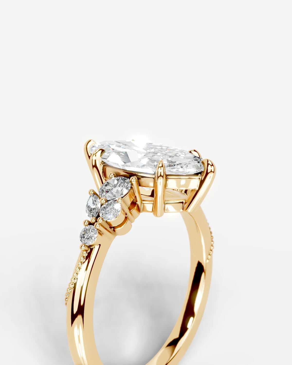 Marquise Solitaire With Tulip Prongs Lab Grown Diamond Engagement Ring