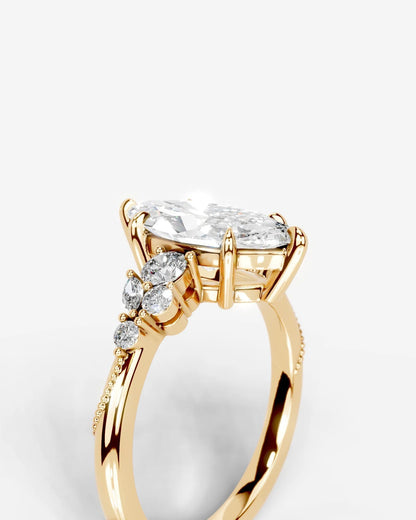 Marquise Solitaire With Tulip Prongs Lab Grown Diamond Engagement Ring