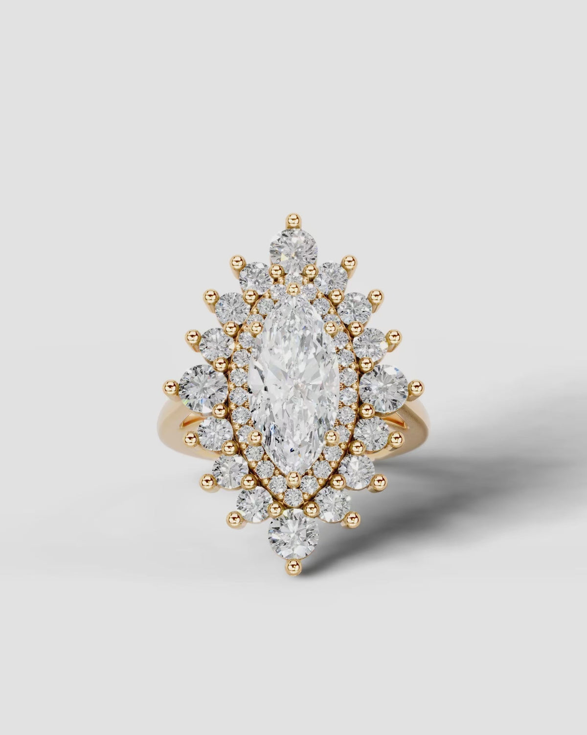 Marquise Solitaire With Tulip Prongs Lab Grown Diamond Engagement Ring