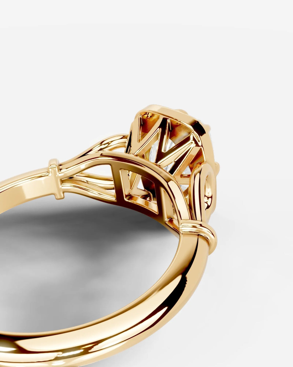 Marquise Solitaire With Tulip Prongs Lab Grown Diamond Engagement Ring