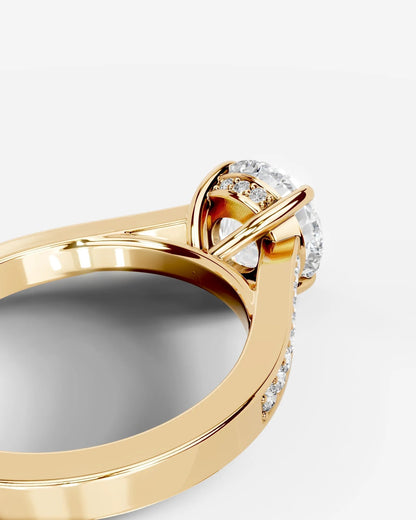Marquise Solitaire With Tulip Prongs Lab Grown Diamond Engagement Ring