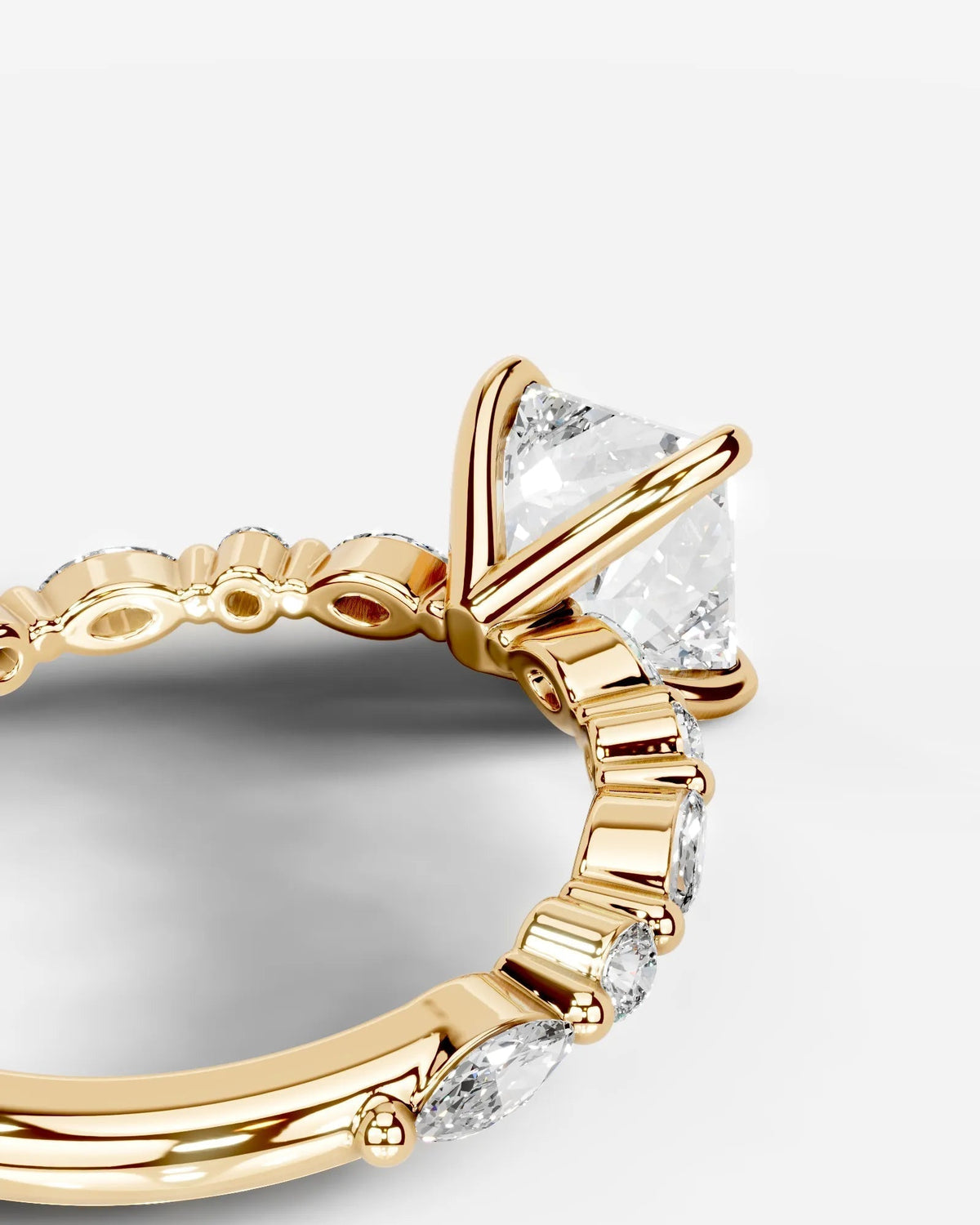 Marquise Solitaire With Tulip Prongs Lab Grown Diamond Engagement Ring