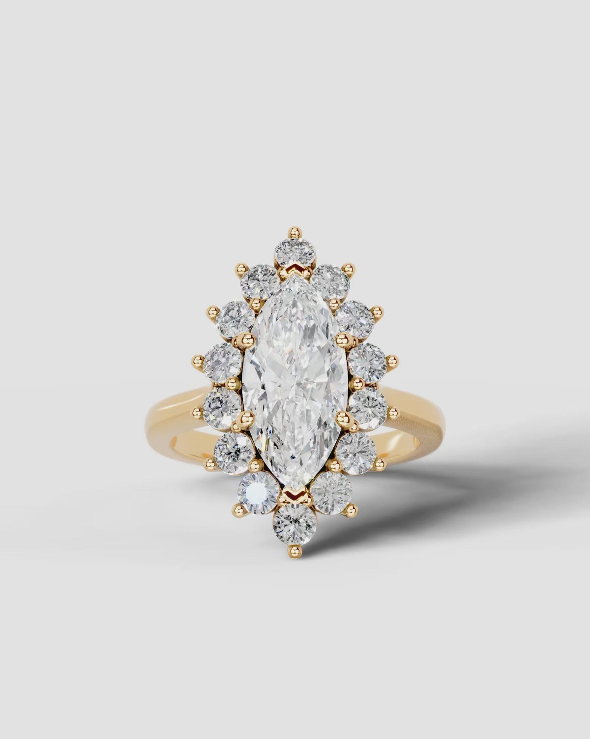 Marquise Solitaire With Tulip Prongs Lab Grown Diamond Engagement Ring
