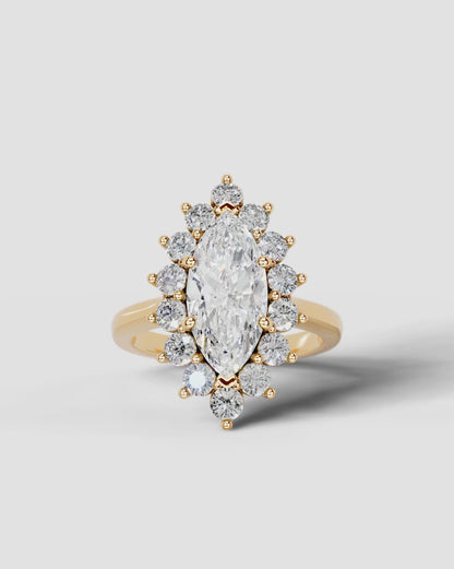 Marquise Solitaire With Tulip Prongs Lab Grown Diamond Engagement Ring