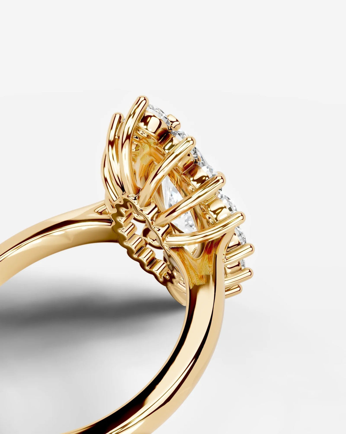 Marquise Solitaire With Tulip Prongs Lab Grown Diamond Engagement Ring