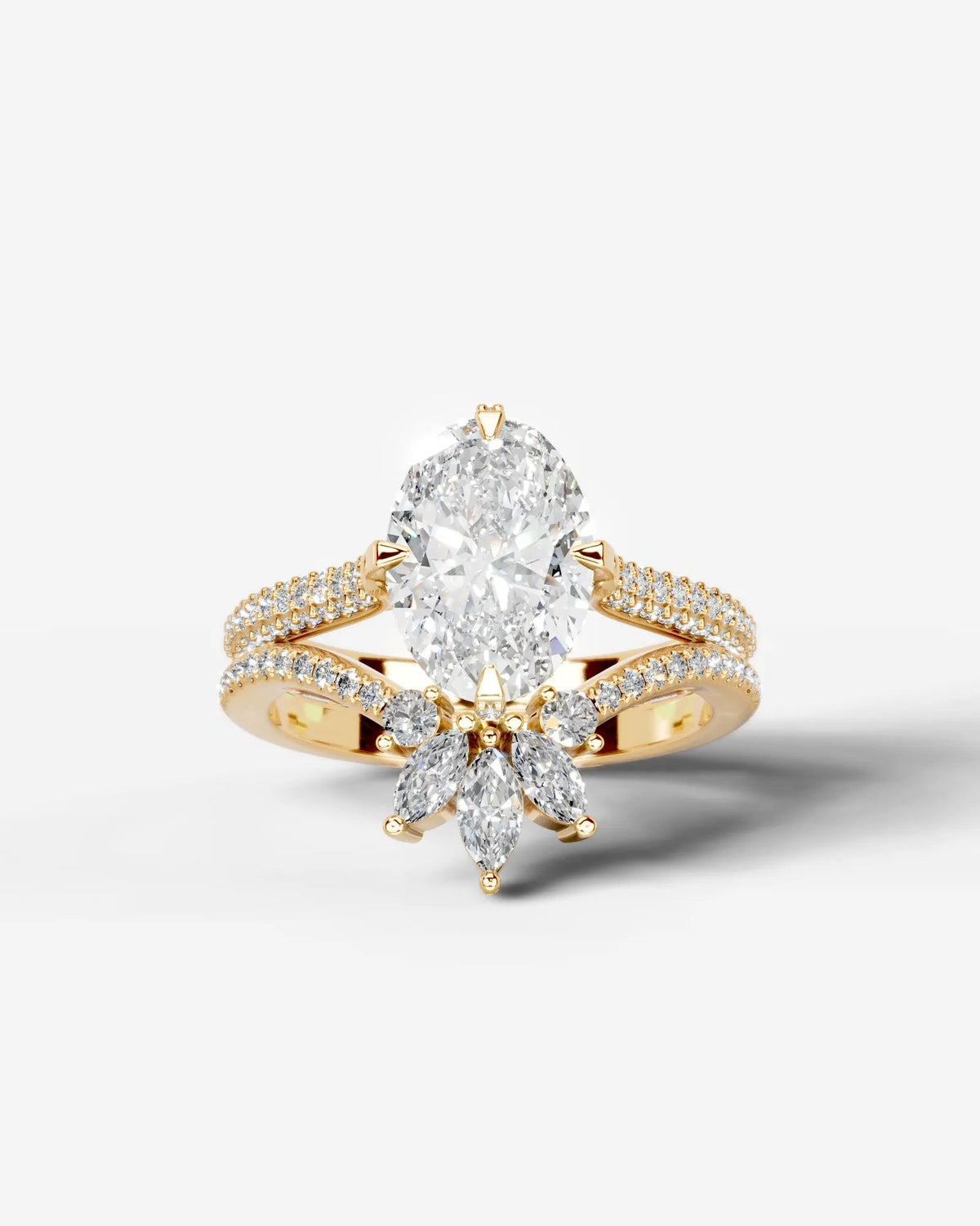 Marquise Solitaire With Tulip Prongs Lab Grown Diamond Engagement Ring