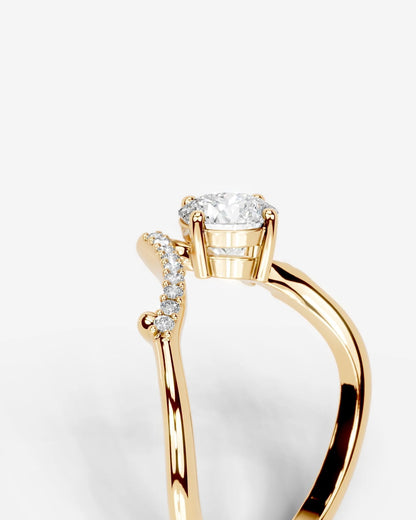 Marquise Solitaire With Tulip Prongs Lab Grown Diamond Engagement Ring