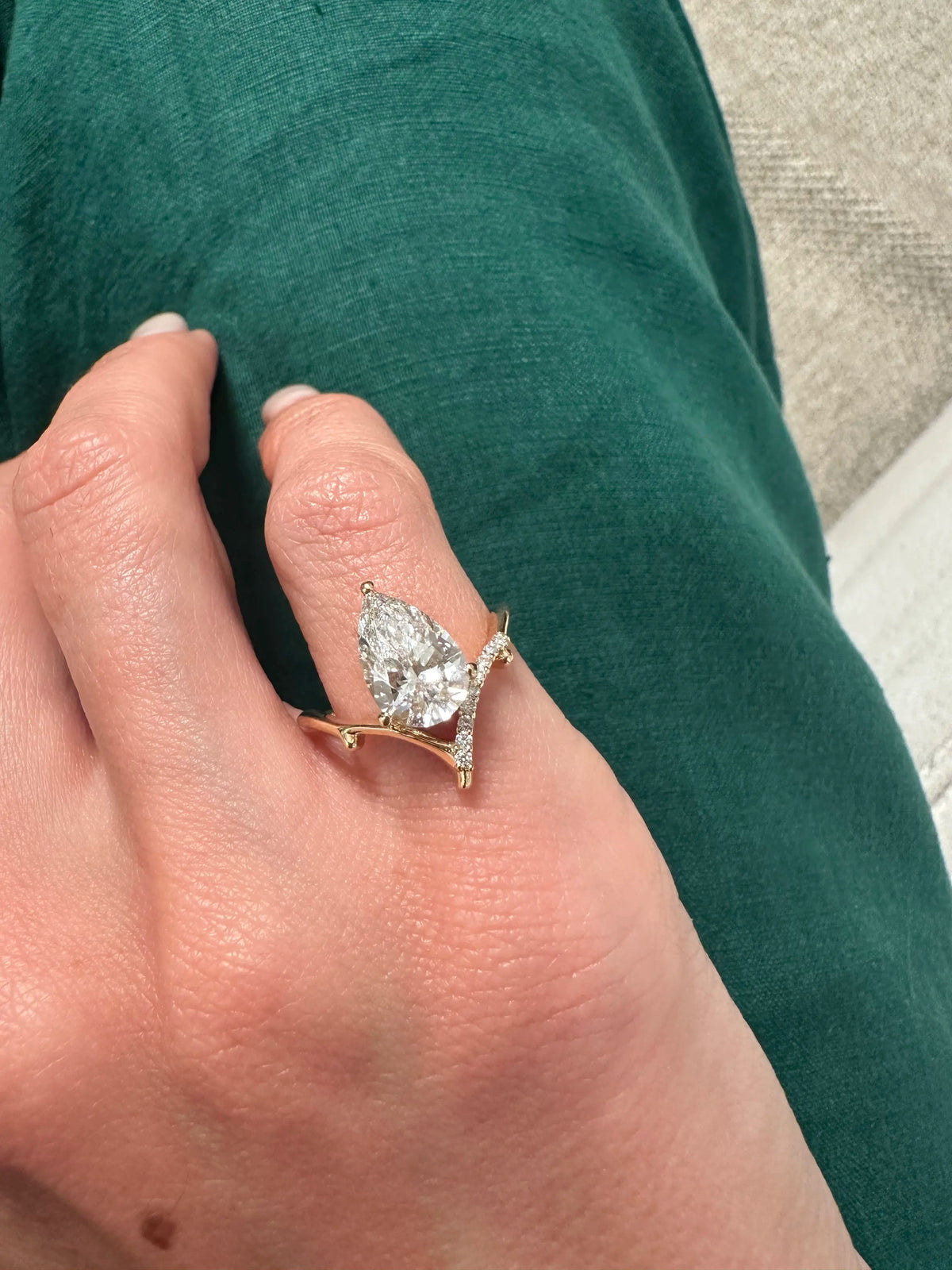 Marquise Solitaire With Tulip Prongs Lab Grown Diamond Engagement Ring