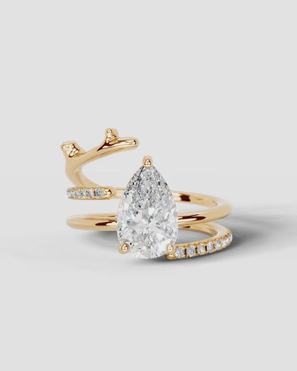Marquise Solitaire With Tulip Prongs Lab Grown Diamond Engagement Ring
