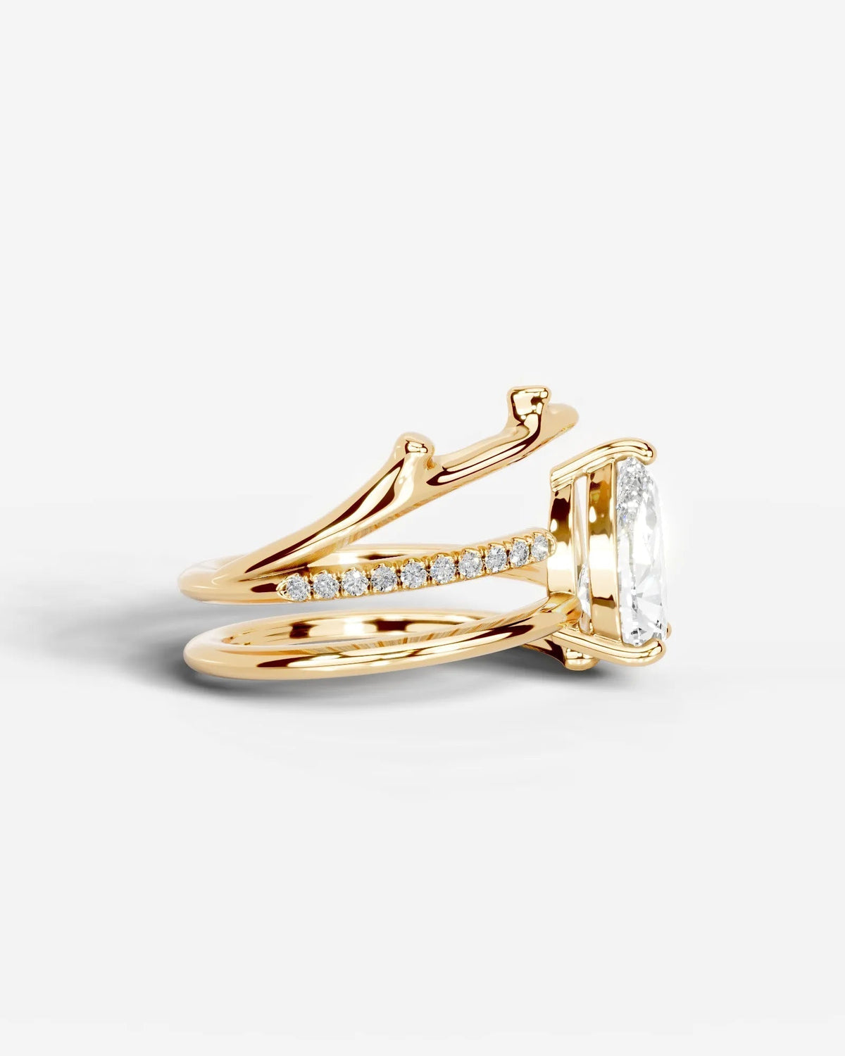 Marquise Solitaire With Tulip Prongs Lab Grown Diamond Engagement Ring