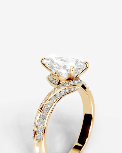 Marquise Solitaire With Tulip Prongs Lab Grown Diamond Engagement Ring