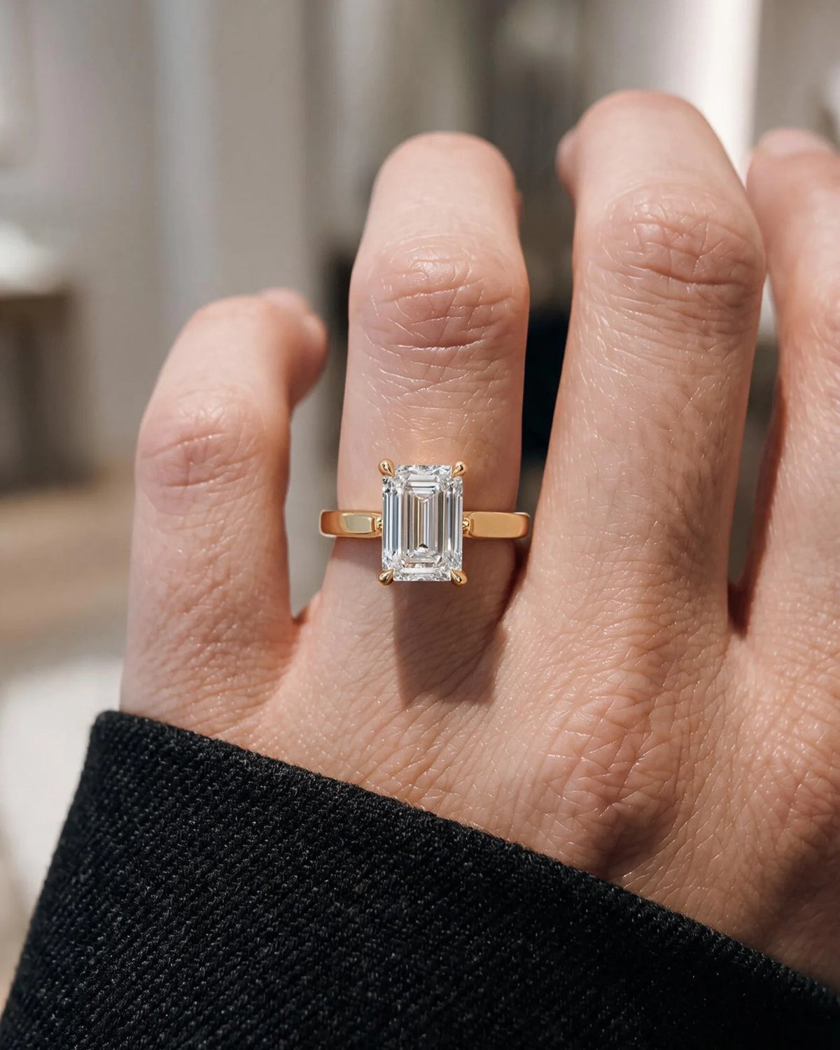 Marquise Solitaire With Tulip Prongs Lab Grown Diamond Engagement Ring