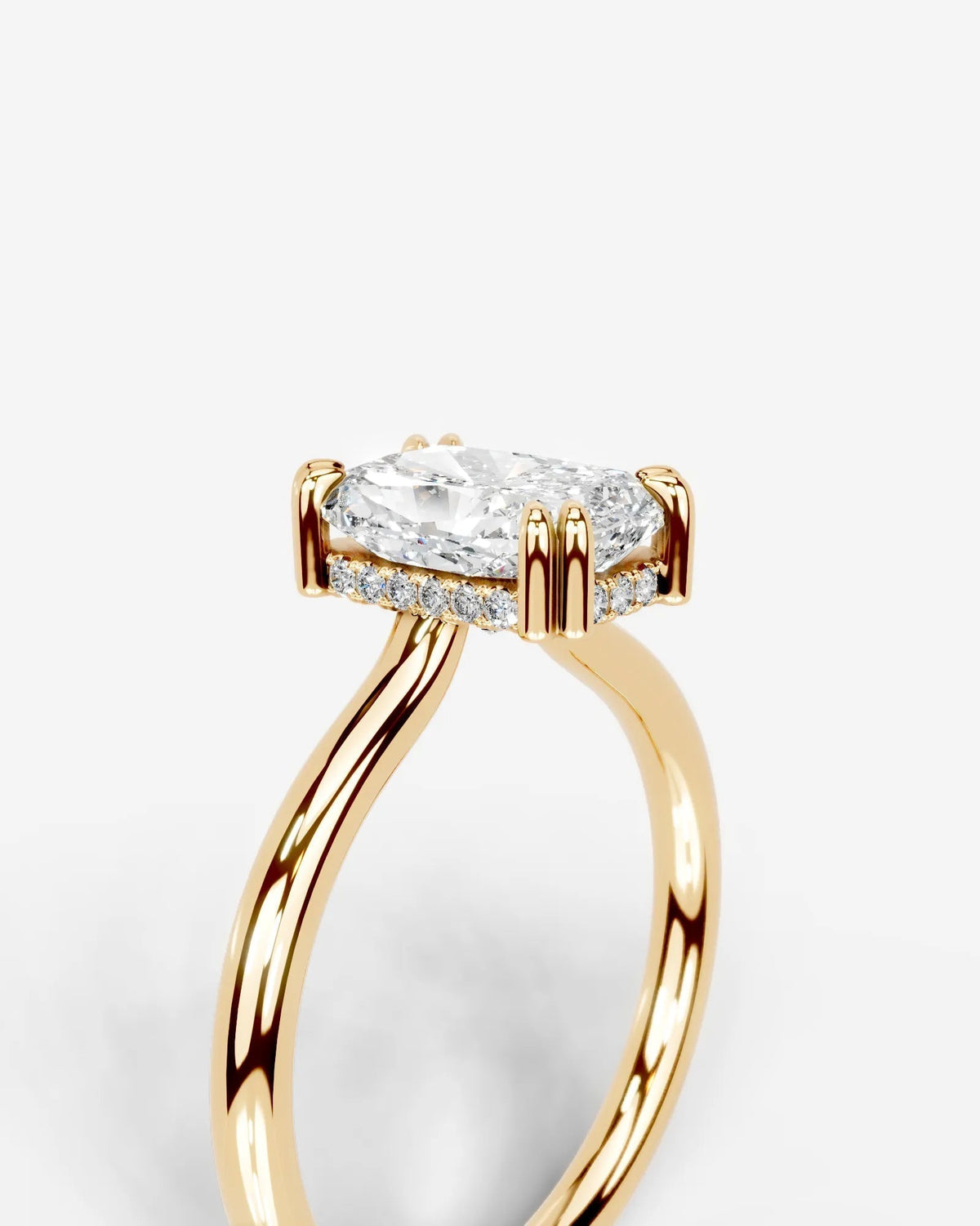 Marquise Solitaire With Tulip Prongs Lab Grown Diamond Engagement Ring