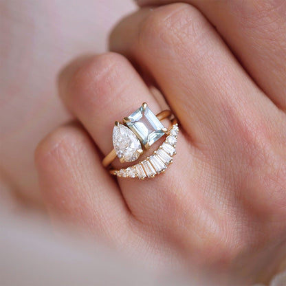 0.25 TCW Round Shaped Half Eternity Lab Grown Diamond Wedding Band