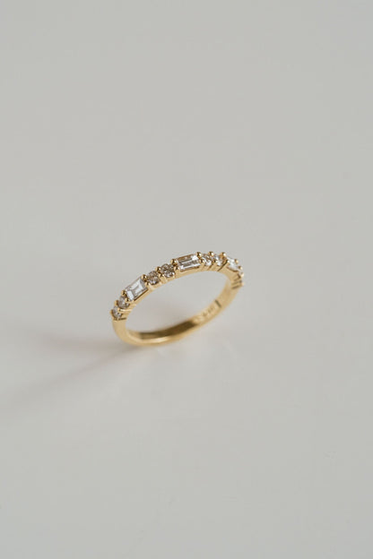 0.25 TCW Round Shaped Half Eternity Lab Grown Diamond Wedding Band