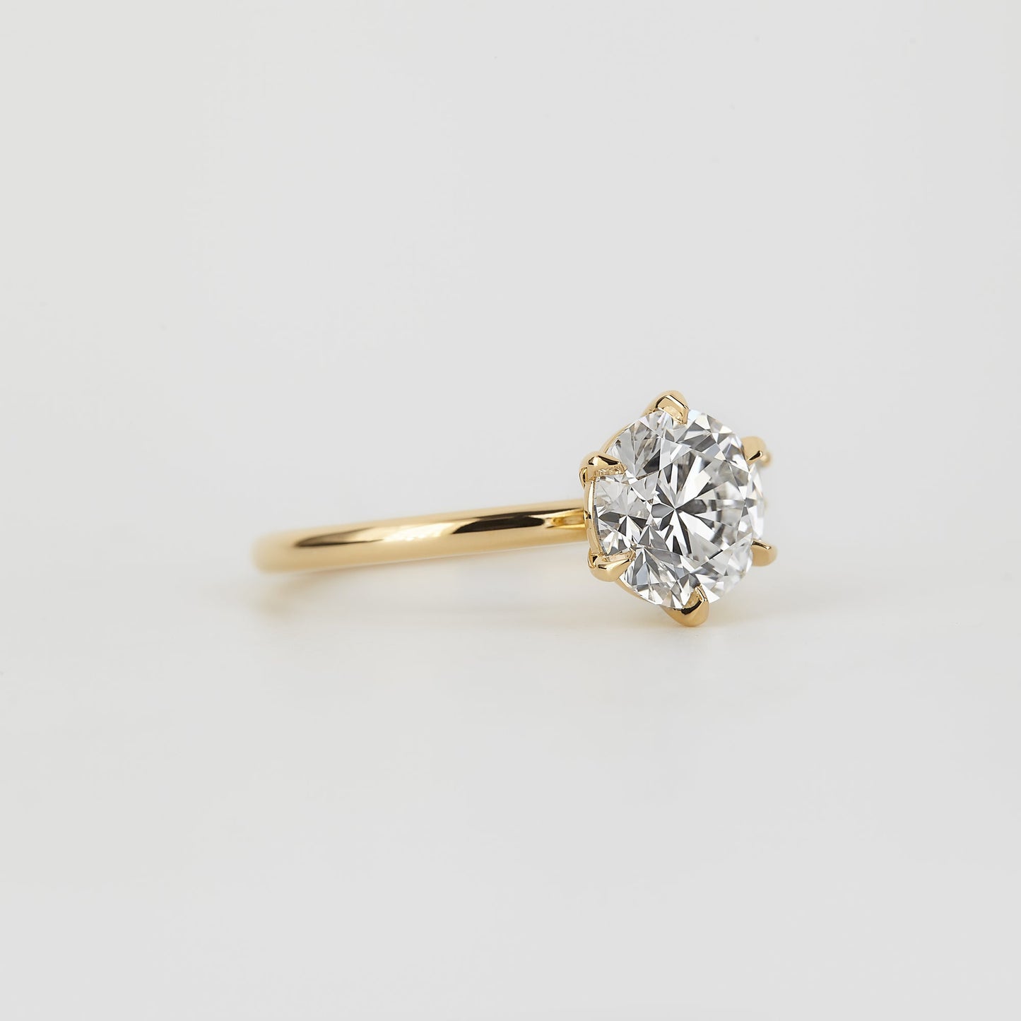 1.73 CT Round Cut Cluster Lab Grown Diamond Engagement Ring