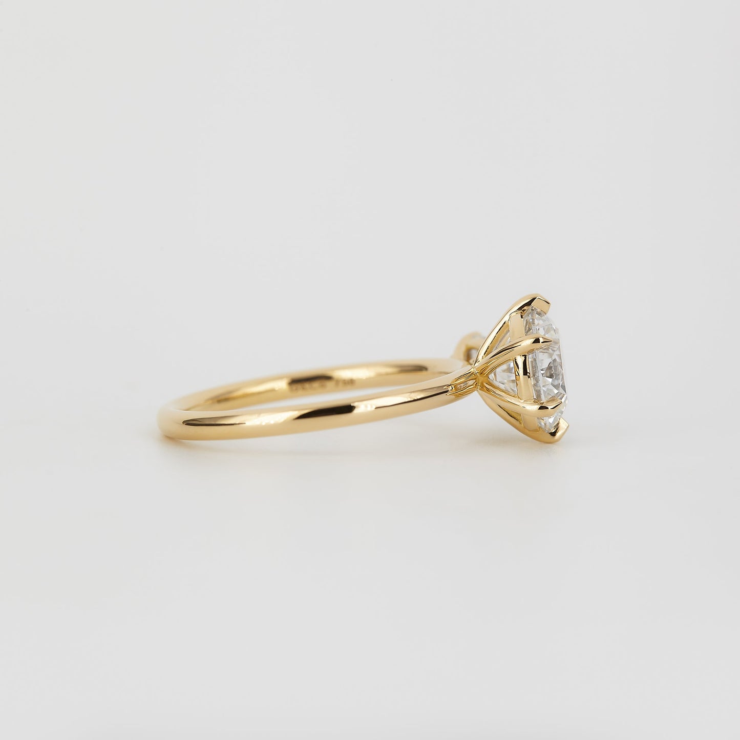 1.73 CT Round Cut Cluster Lab Grown Diamond Engagement Ring