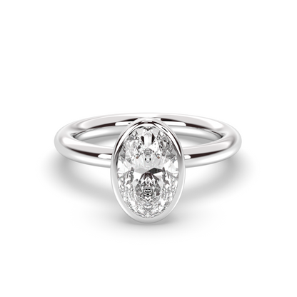 Marquise Shaped Three Stone Lab Grown Diamond Engagement Ring