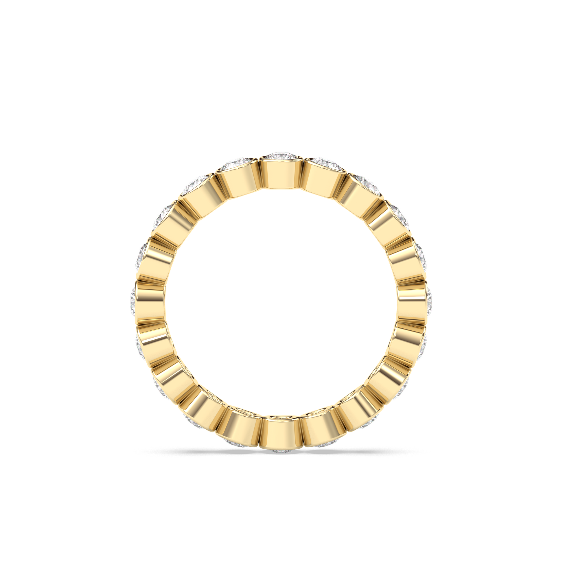 0.25 TCW Round Shaped Half Eternity Lab Grown Diamond Wedding Band