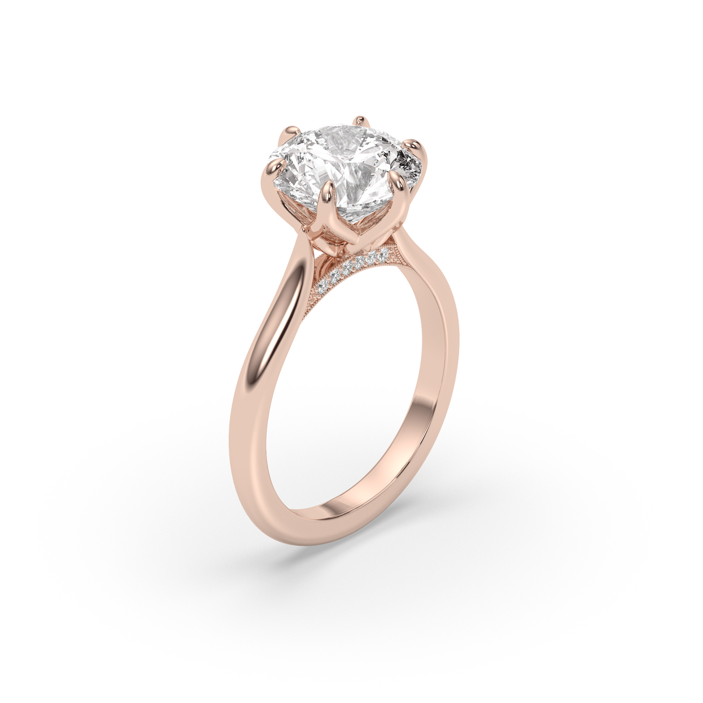 Marquise Shaped Three Stone Lab Grown Diamond Engagement Ring