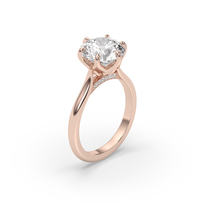Marquise Shaped Three Stone Lab Grown Diamond Engagement Ring