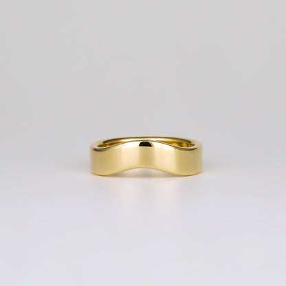 Curved Contour Wedding Band
