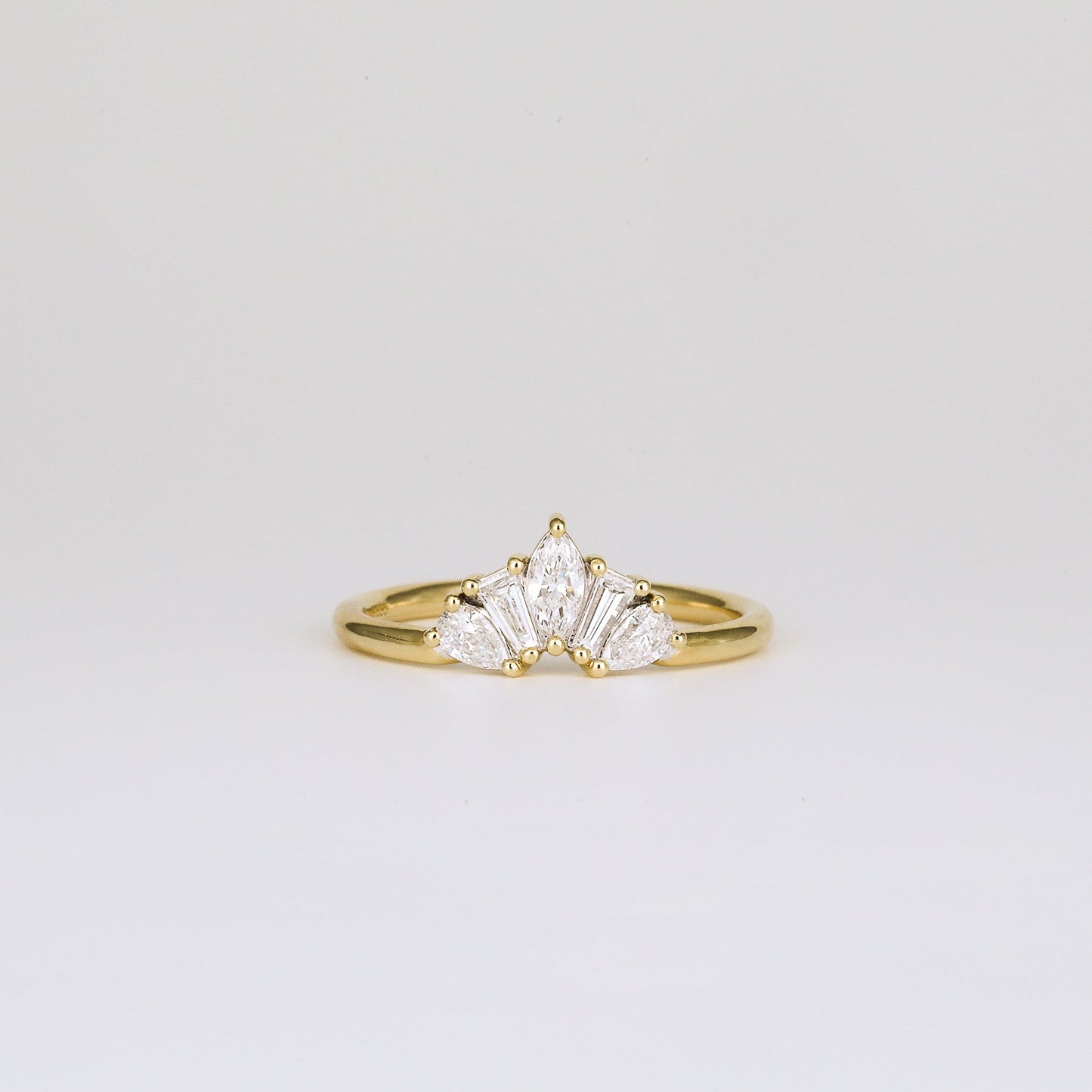 0.45 TCW Pear, Tapered Baguette & Marquise Stones Lab Grown Diamond Wedding Band