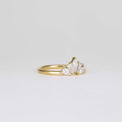 0.45 TCW Pear, Tapered Baguette & Marquise Stones Lab Grown Diamond Wedding Band