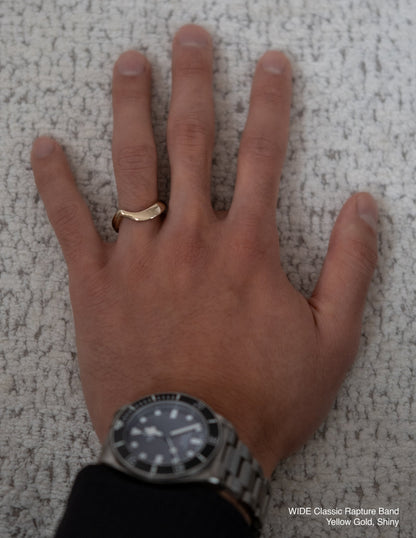 Classic Rupture Gold Wedding Band (Wide)