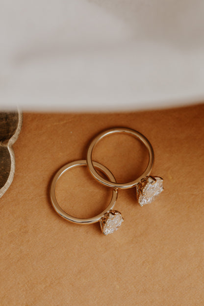 Marquise Shaped Three Stone Lab Grown Diamond Engagement Ring