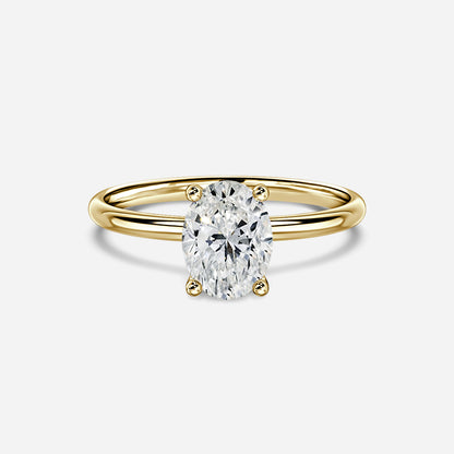 Marquise Shaped Three Stone Lab Grown Diamond Engagement Ring