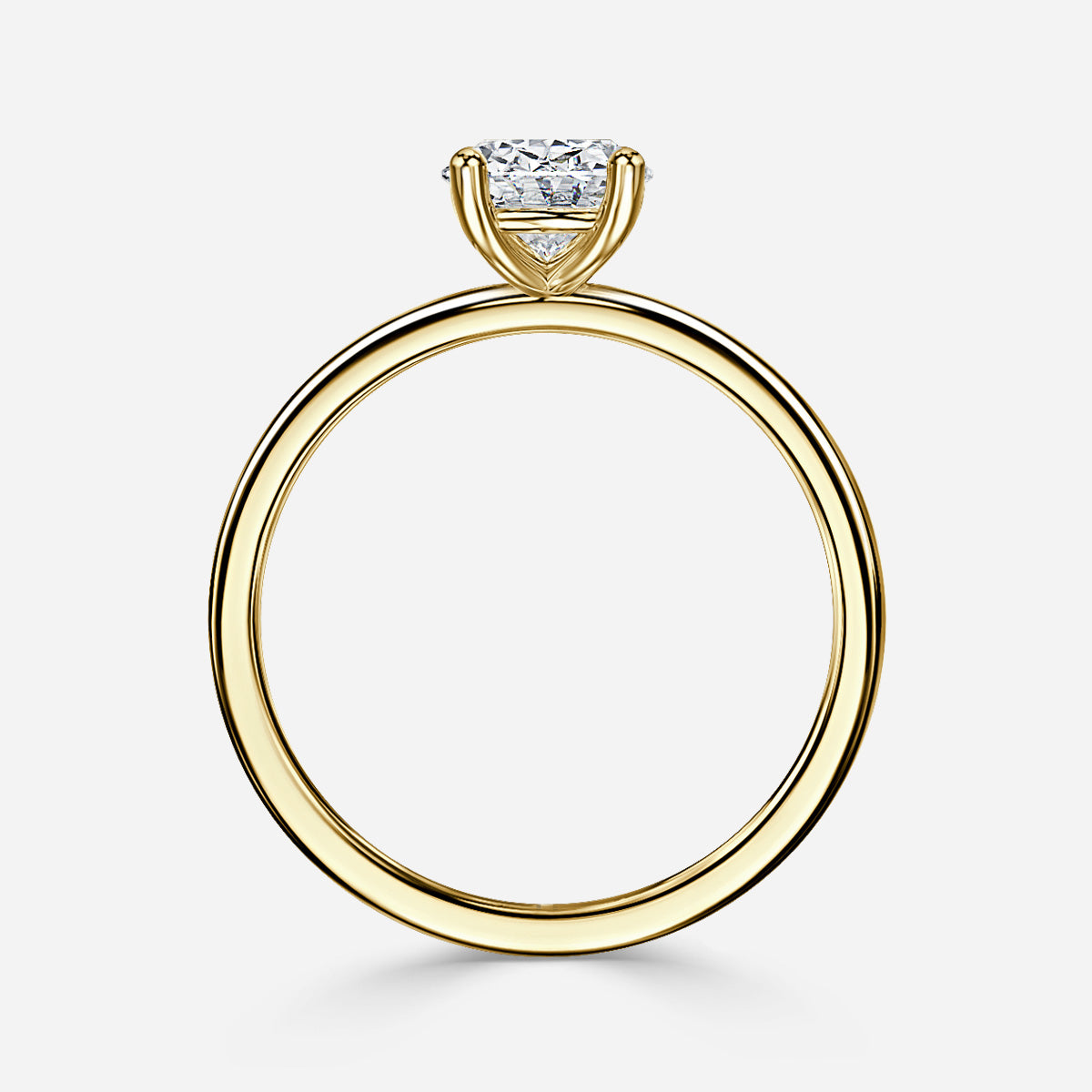 Marquise Shaped Three Stone Lab Grown Diamond Engagement Ring