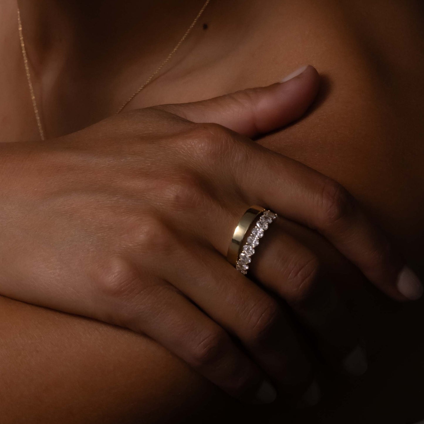 0.25 TCW Round Shaped Half Eternity Lab Grown Diamond Wedding Band